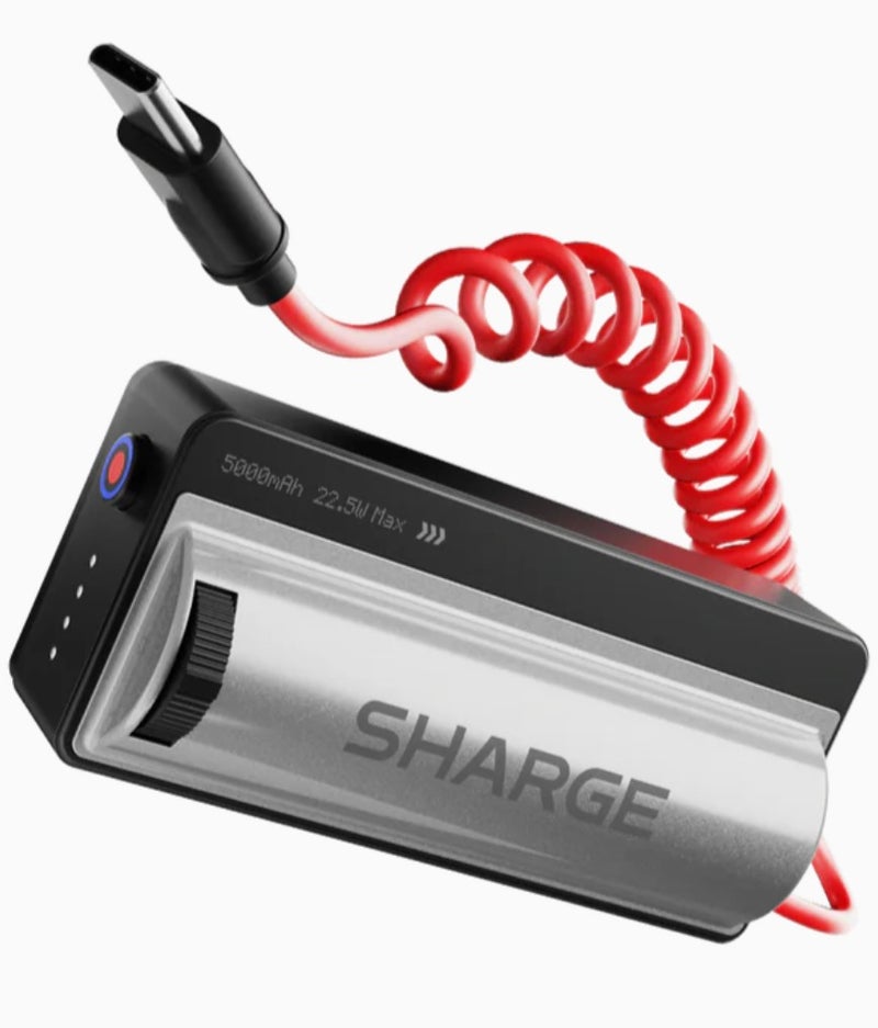 Sharge Grip 5000mAh Power Bank with Camera Shutter & Zoom Control – Ultimate Mobile Photography Handle - Image 1